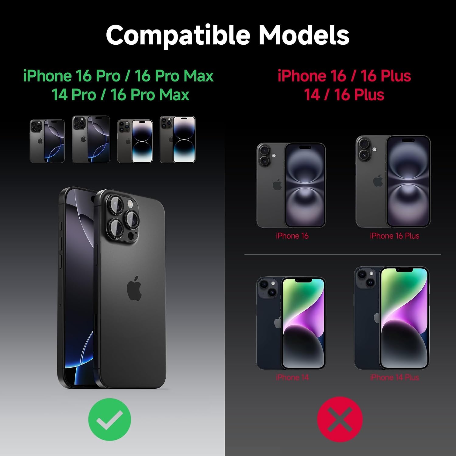 image:imageCACOE Camera Lens Protector for Samsung Galaxy Z Fold 8Dark Black