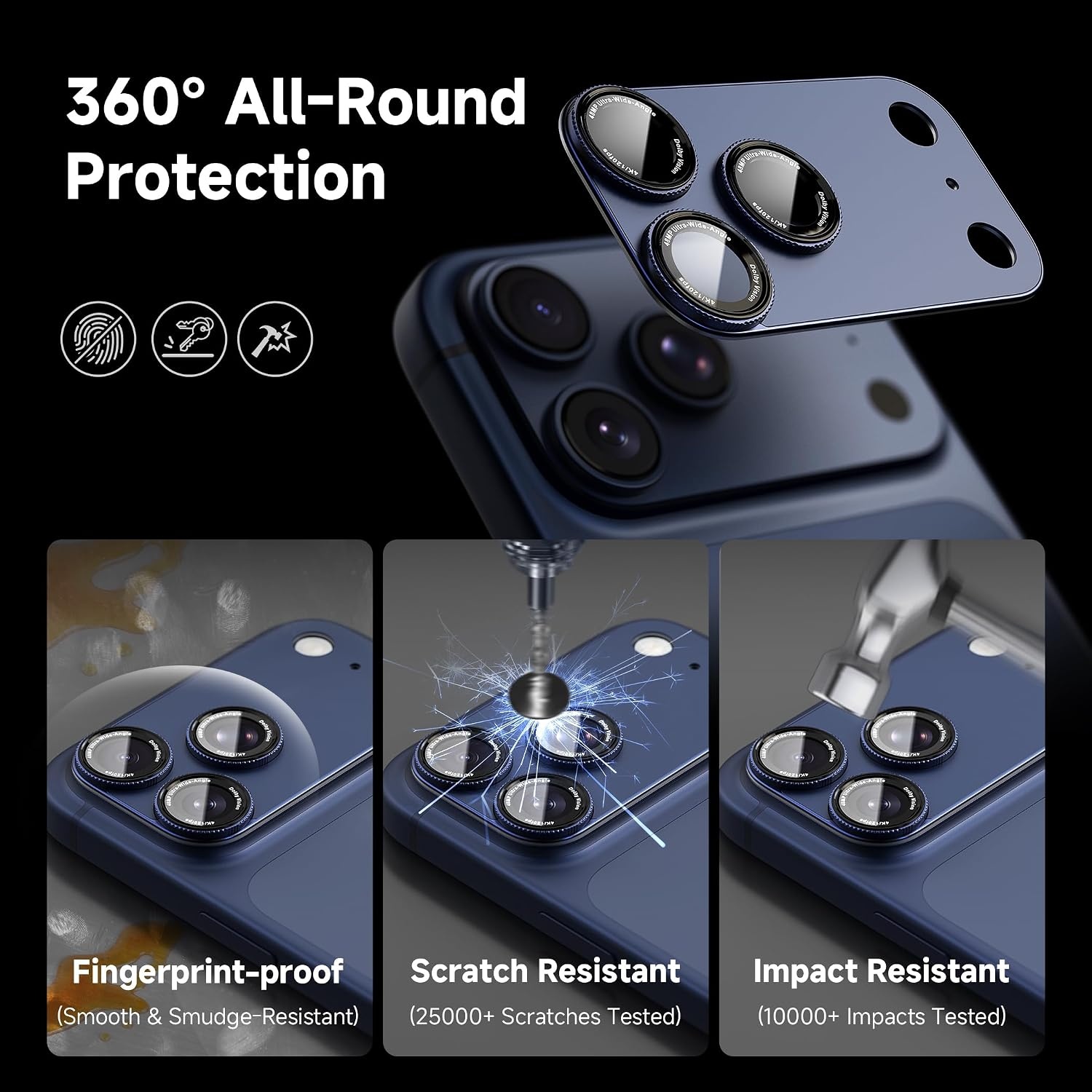 image:imageCACOE Camera Lens Protector for Samsung Galaxy Z Fold 8Dark Blue