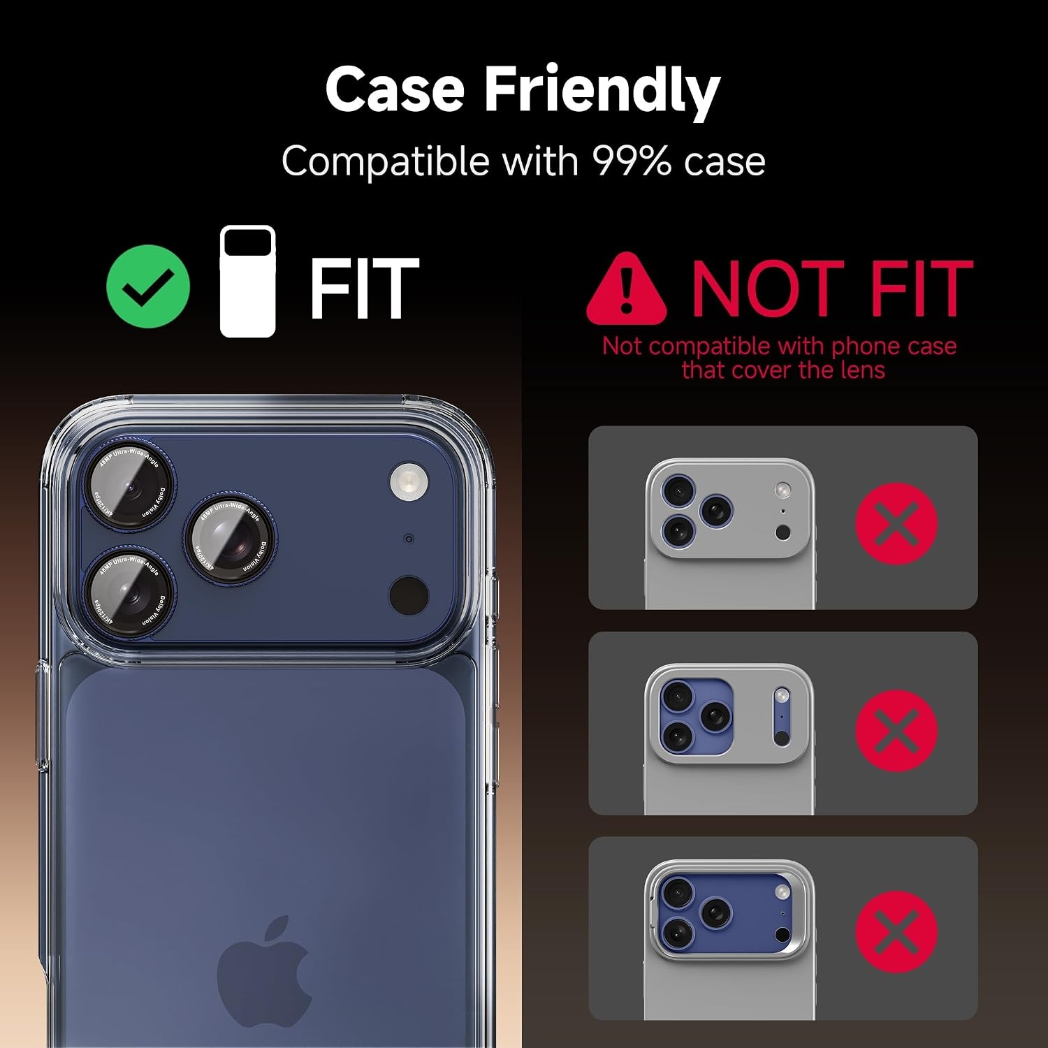 image:imageCACOE Camera Lens Protector for Samsung Galaxy Z Fold 8Dark Blue