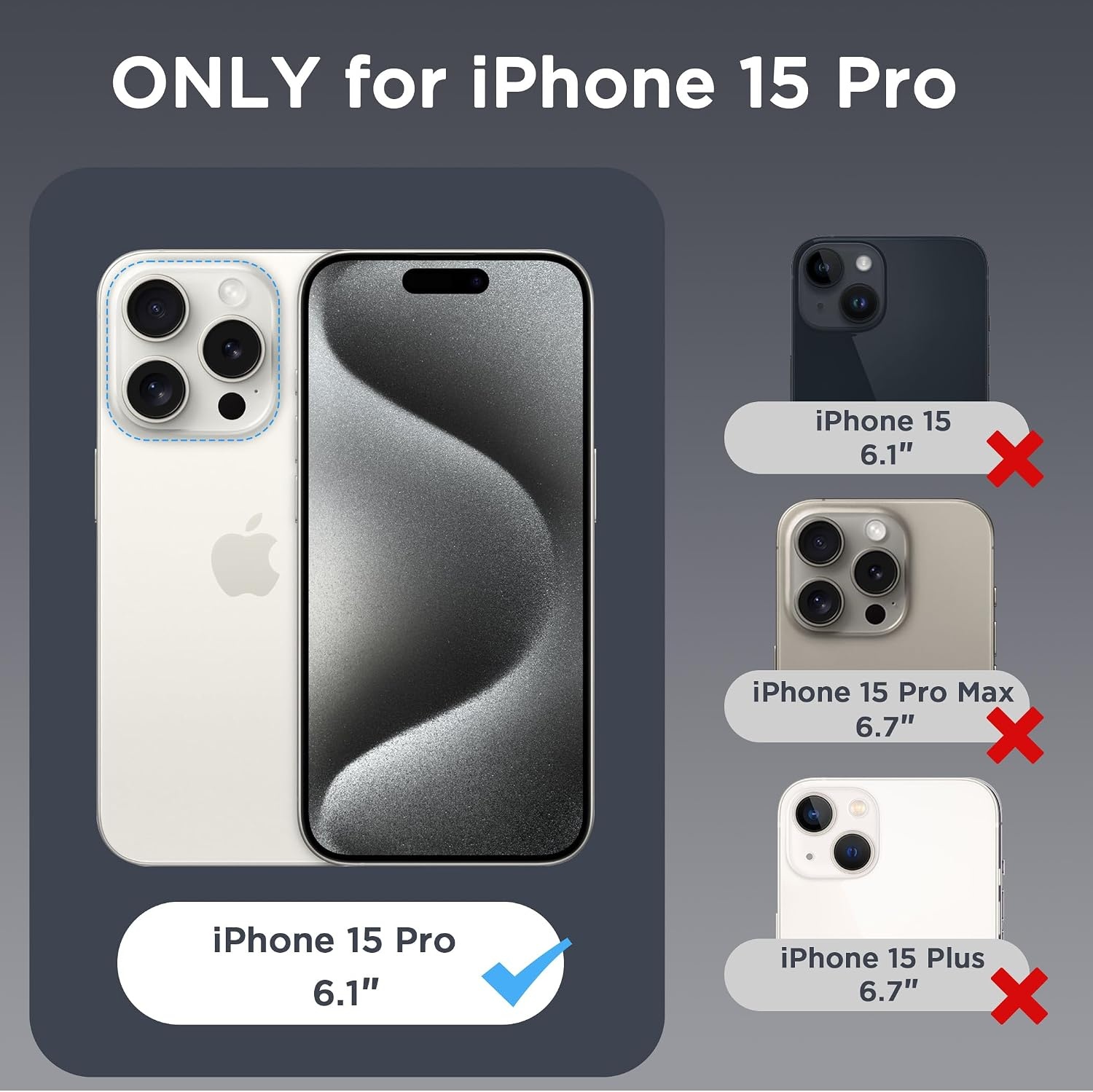 image:imageCACOE Magnetic Case for iPhone 15 61 inch ClearClear