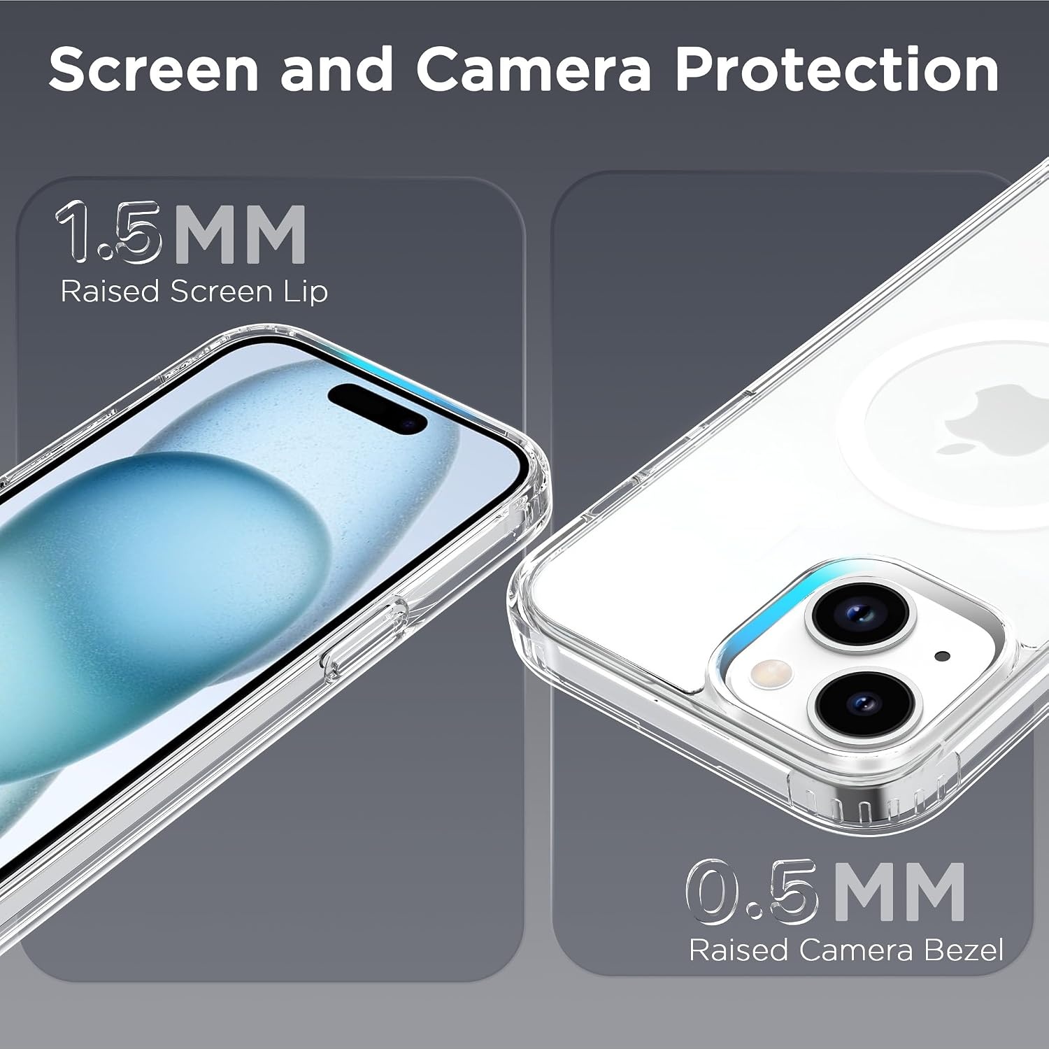 image:imageCACOE Magnetic Case for iPhone 15 61 inch ClearClear