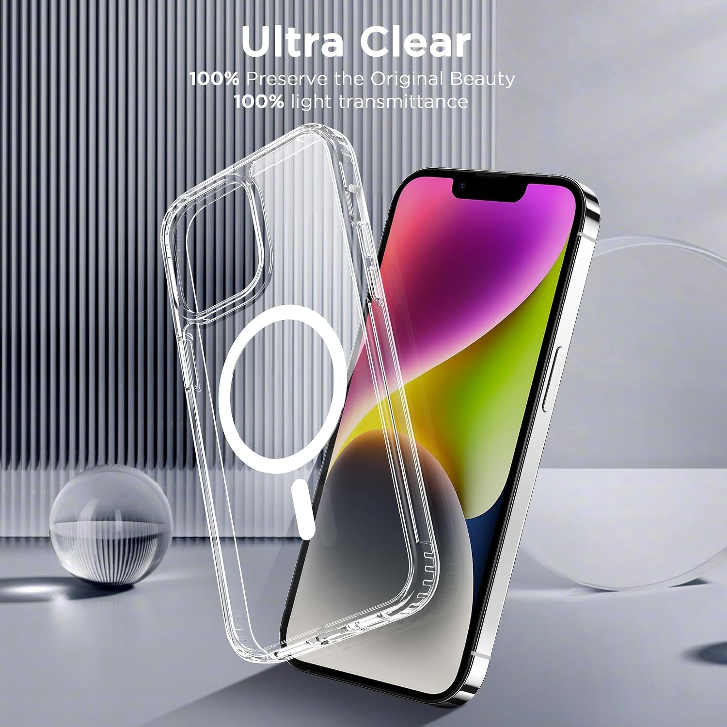image:imageCACOE Magnetic Case for iPhone 15 61 inch ClearClear