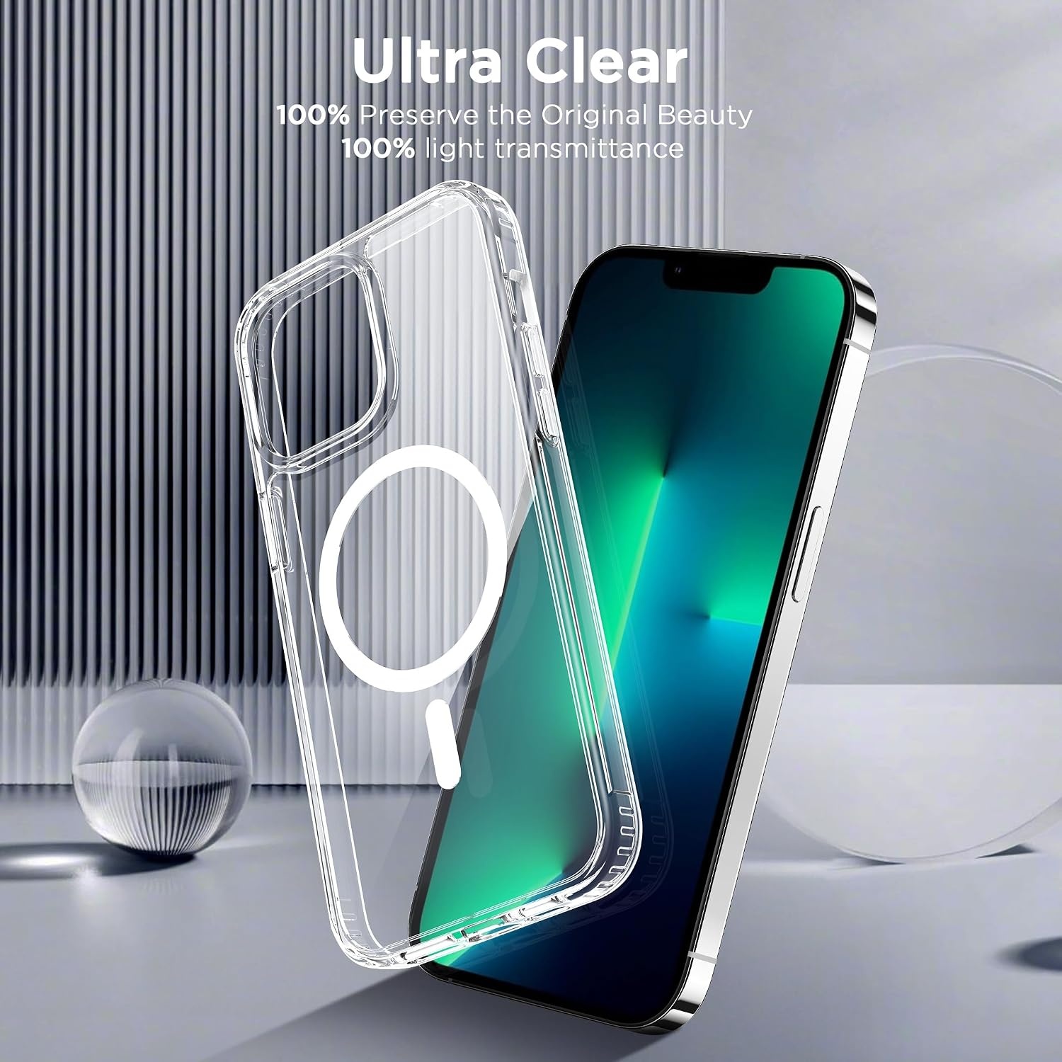 image:imageCACOE Magnetic Case for iPhone 15 61 inch ClearClear