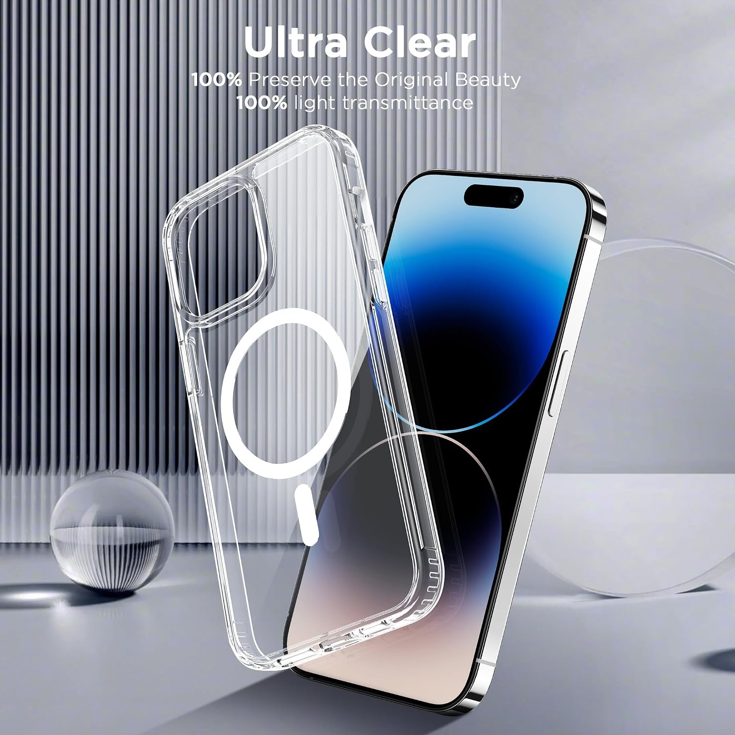 image:imageCACOE Magnetic Case for iPhone 15 61 inch ClearClear