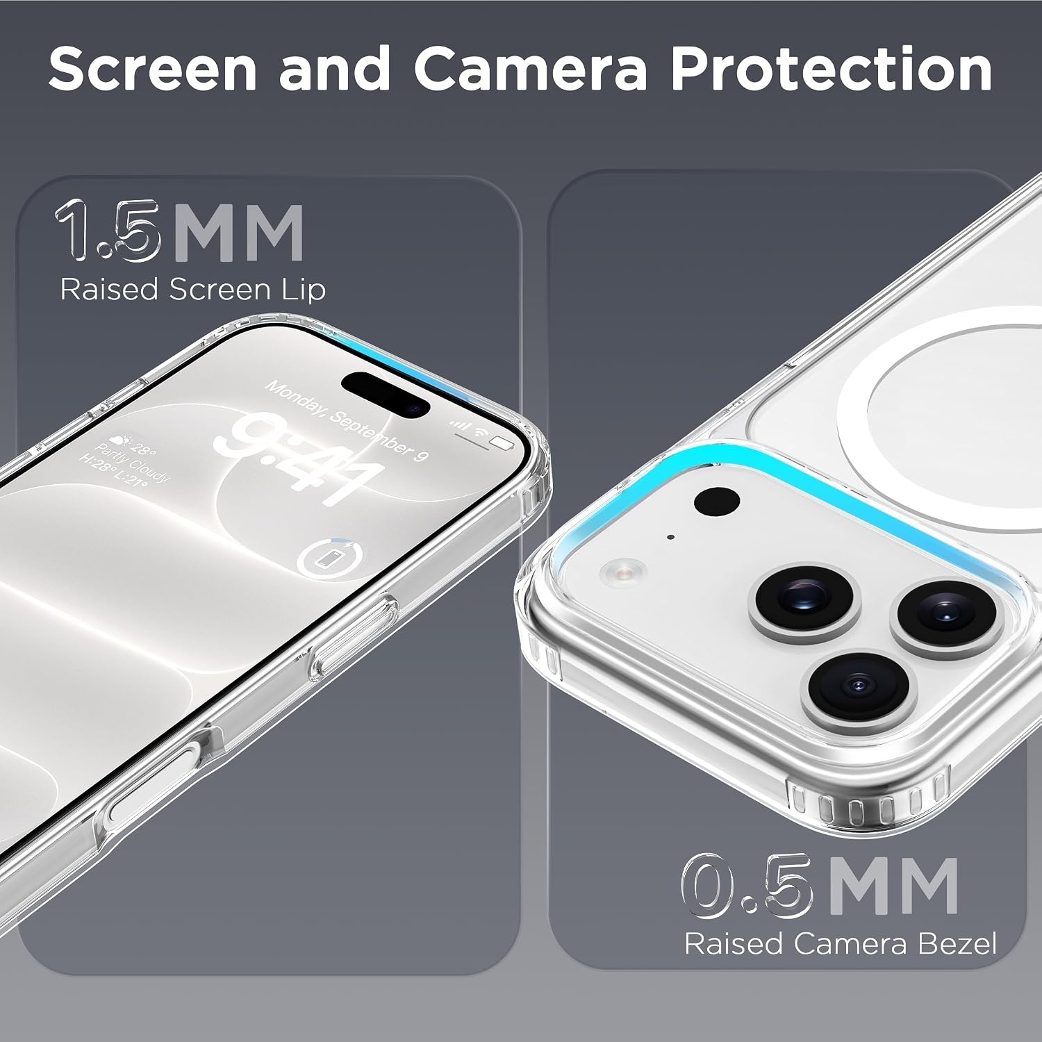 image:imageCACOE Magnetic Case for iPhone 15 61 inch ClearClear