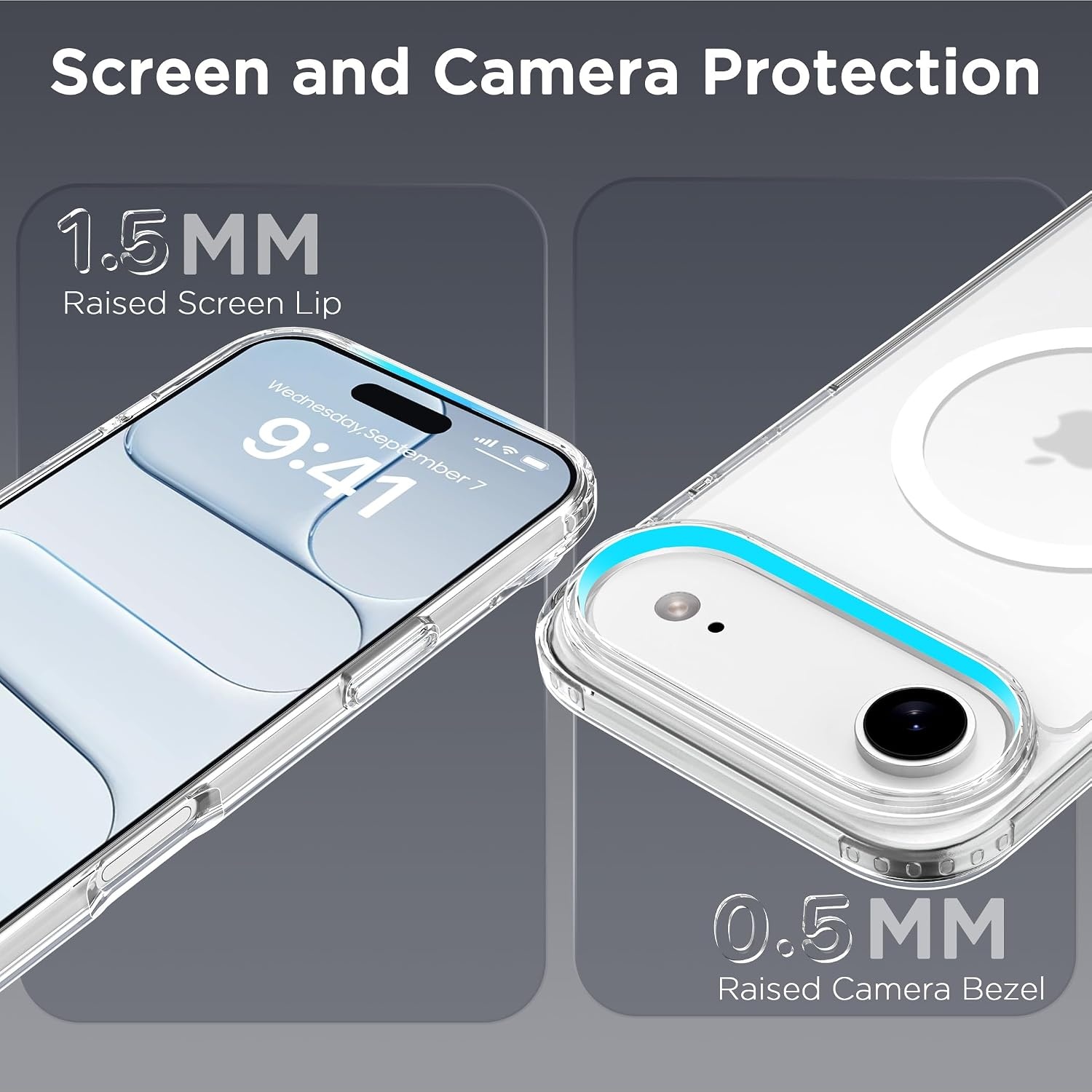 image:imageCACOE Magnetic Case for iPhone 15 61 inch ClearClear
