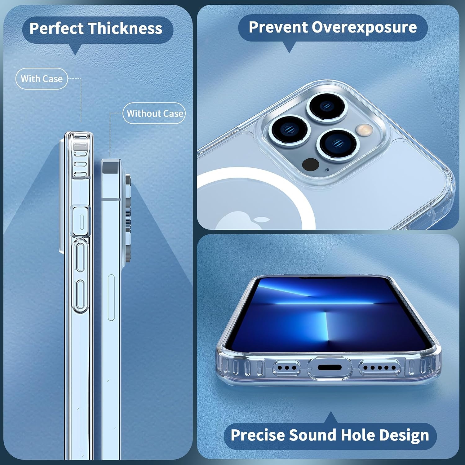 image:imageCACOE Magnetic Case for iPhone 15 61 inch ClearClear