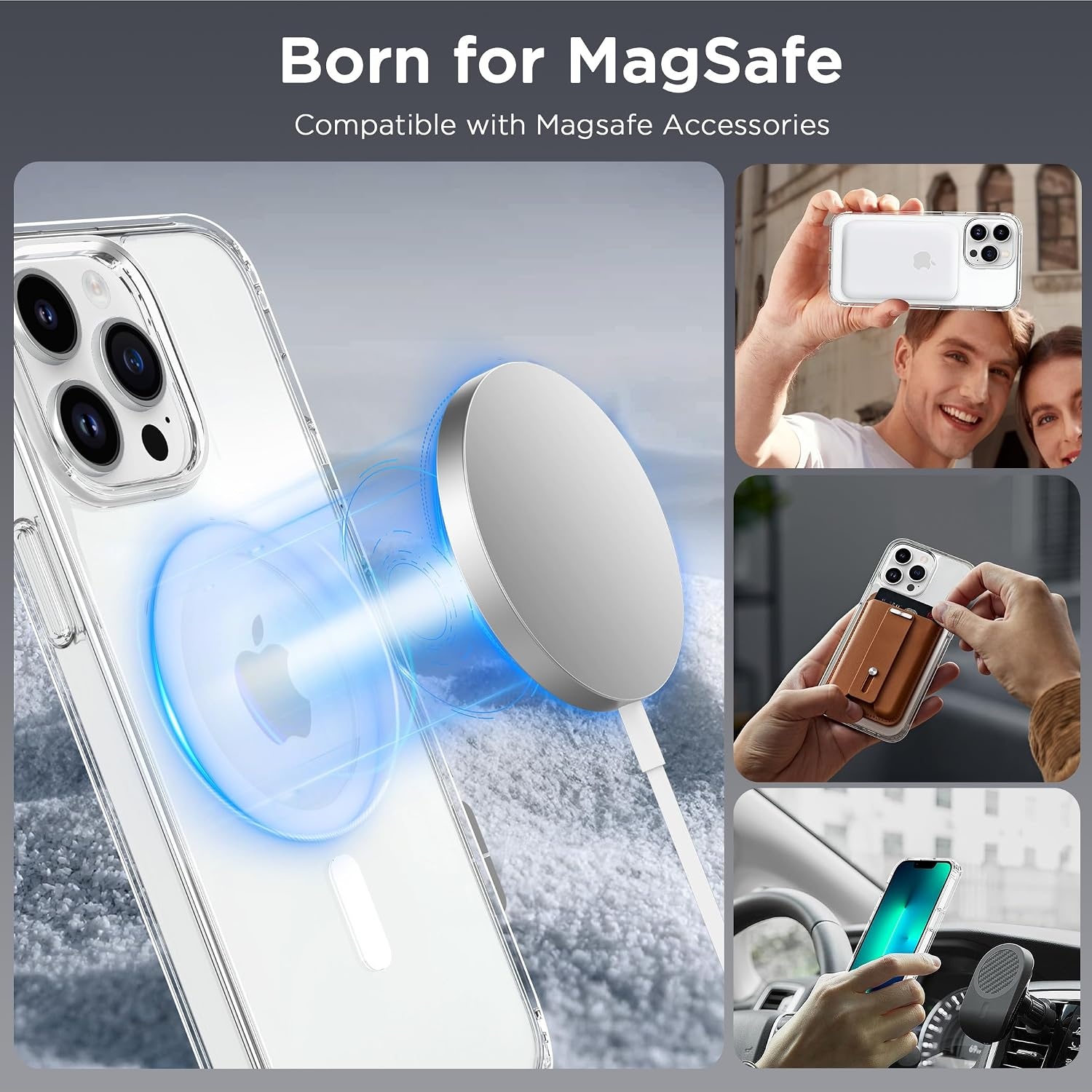image:imageCACOE Magnetic Case for iPhone 15 61 inch ClearClear
