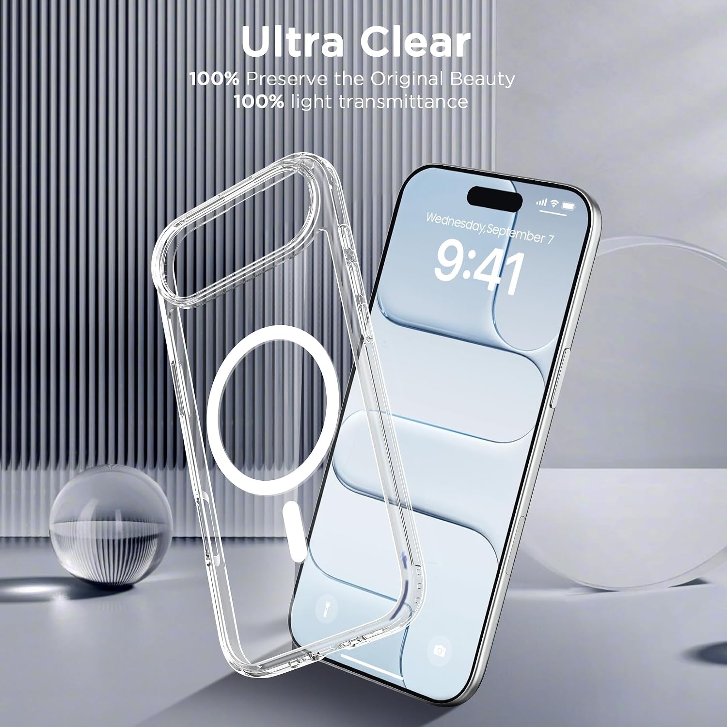 image:imageCACOE Magnetic Case for iPhone 15 61 inch ClearClear