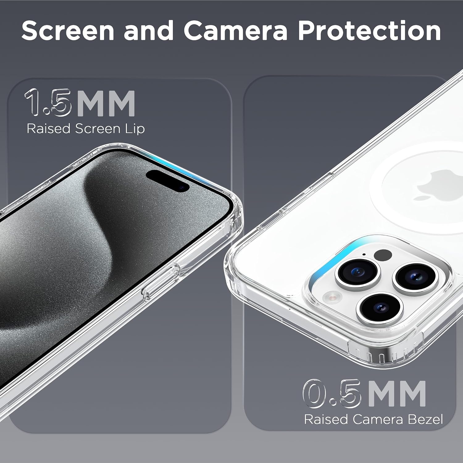 image:imageCACOE Magnetic Case for iPhone 15 61 inch ClearClear