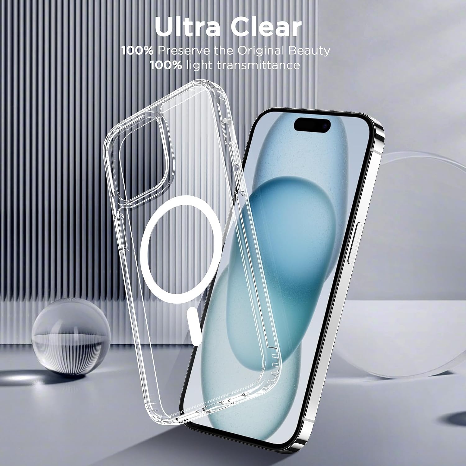 image:imageCACOE Magnetic Case for iPhone 15 61 inch ClearClear