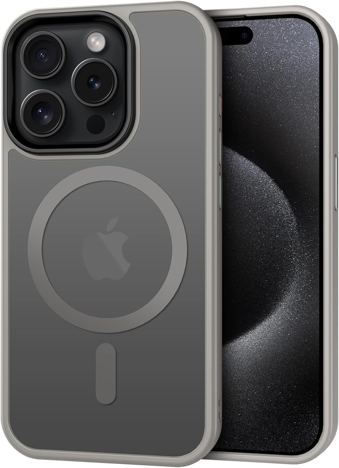 image:imageCACOE Magnetic Case for iPhone 15 61 inch ClearLight Gray