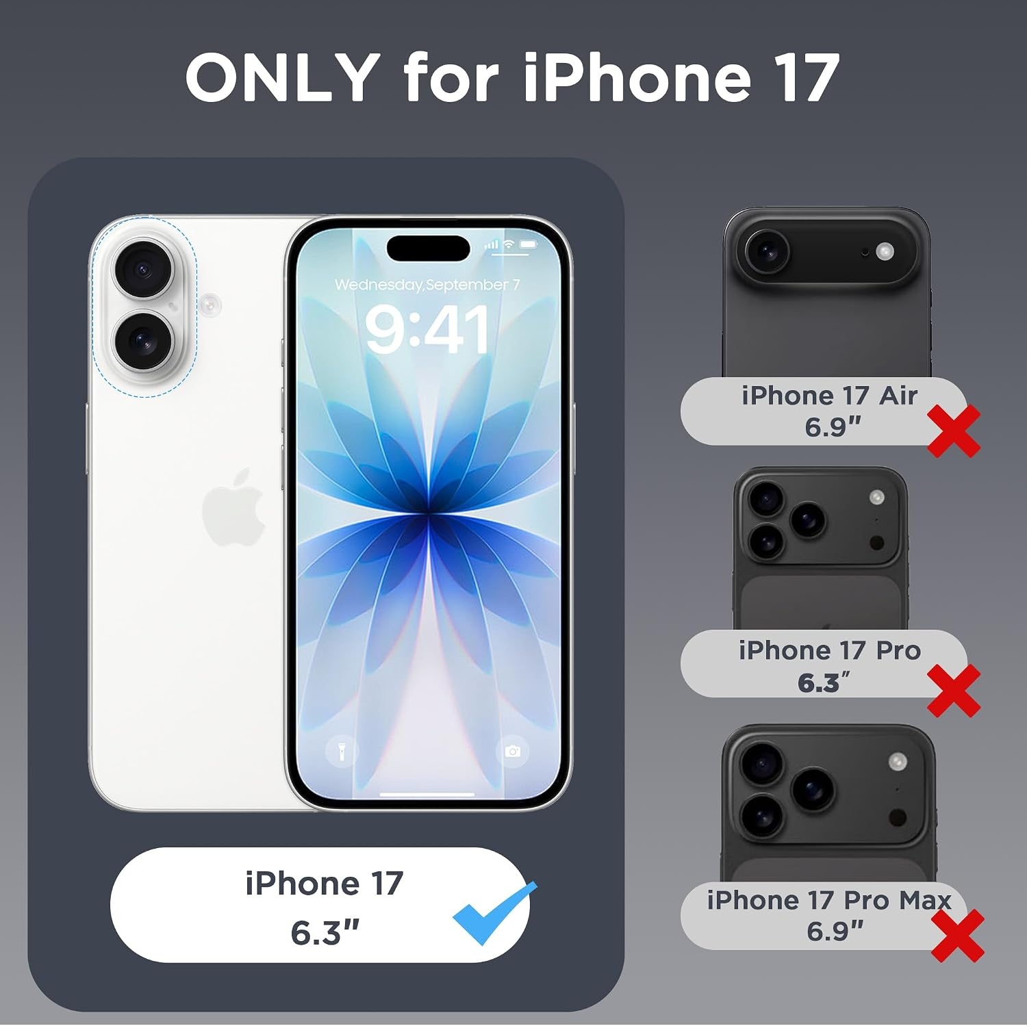 image:imageCACOE Magnetic Case for iPhone 17 63 inchCompatible with MagSafe amp Magnetic Car Phone MountNot Yellowing AntiScratch2 Pack
