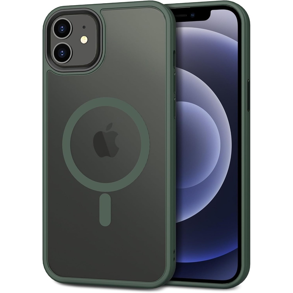 image:imageCACOE Magnetic Case for iPhone 15 61 inch ClearDark Green