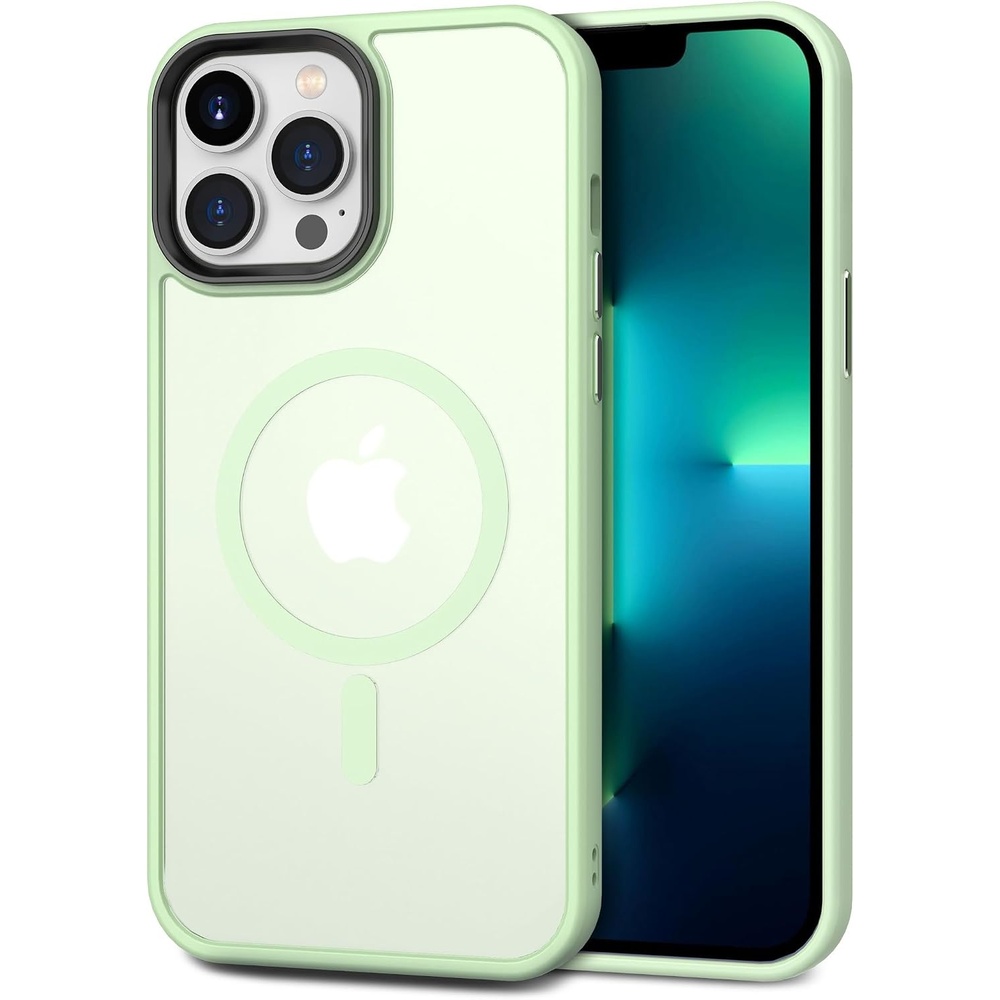 image:imageCACOE Magnetic Case for iPhone 15 61 inch ClearLight Green