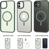 CACOE Magnetic Case for iPhone 15 6.1 inch, Clear(Dark Green)