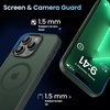 CACOE Magnetic Case for iPhone 15 6.1 inch, Clear(Dark Green-1)