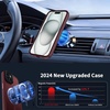 CACOE Magnetic Case for iPhone 15 6.1 inch, Clear(Dark Red)