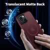 CACOE Magnetic Case for iPhone 15 6.1 inch, Clear(Dark Red)