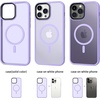 CACOE Magnetic Case for iPhone 15 6.1 inch, Clear(Light Purple)