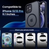 CACOE Magnetic Case for iPhone 15 6.1 inch, Clear(Matte Black)
