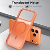 CACOE Magnetic Case for iPhone 15 6.1 inch, Clear(Orange)