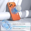 CACOE Magnetic Case for iPhone 15 6.1 inch, Clear(Orange)
