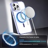 CACOE Magnetic Case for iPhone 15 6.1 inch, Clear(Purple-1)