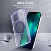 CACOE Magnetic Case for iPhone 15 6.1 inch, Clear(Purple-1)