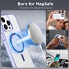 CACOE Magnetic Case for iPhone 15 6.1 inch, Clear(Purple-1)