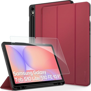 CACOE Case for Samsung Galaxy Tab S10 Lite / S10 FE / S9 FE 10.9″/ S9 11″(Red Wine)