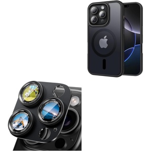CACOE Magnetic Case + Camera Lens Protector for iPhone 15 Pro Max