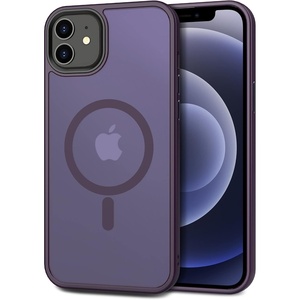 CACOE Magnetic Case for iPhone 15 6.1 inch, Clear(Dark Purple)