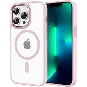 CACOE Magnetic Case for iPhone 15 6.1 inch, Clear(Light Pink)