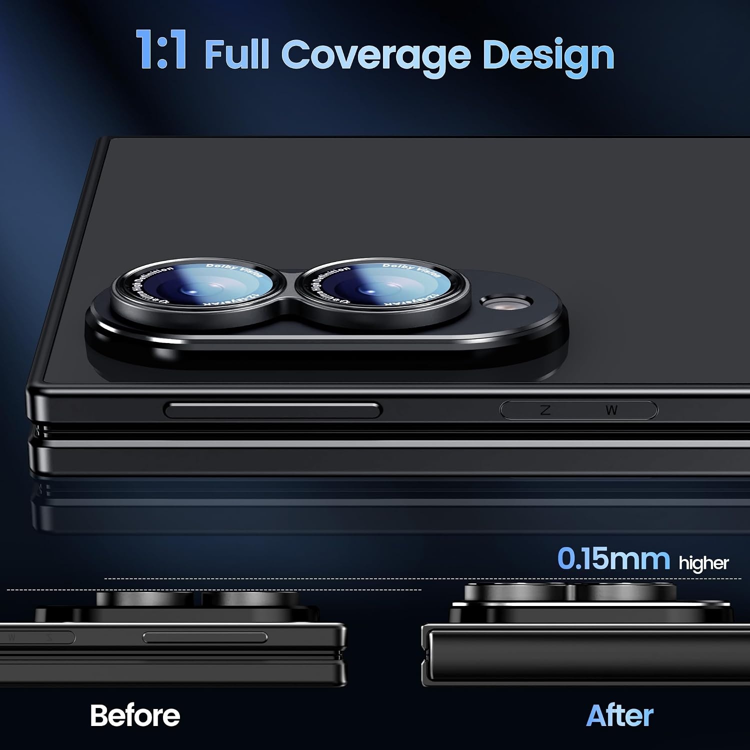image:imageCACOE Metal Camera Lens Protector for iPhone 17 Pro MaxBlack
