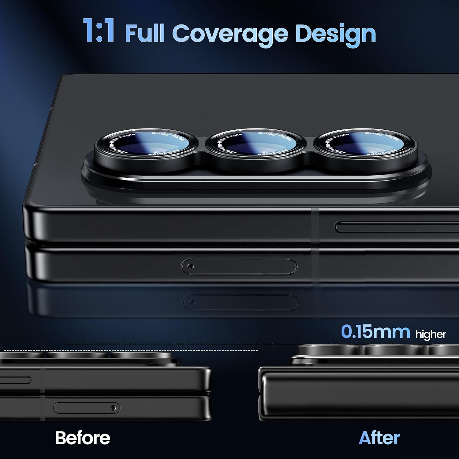 image:imageCACOE Metal Camera Lens Protector for iPhone 17 Pro MaxGlossy Black