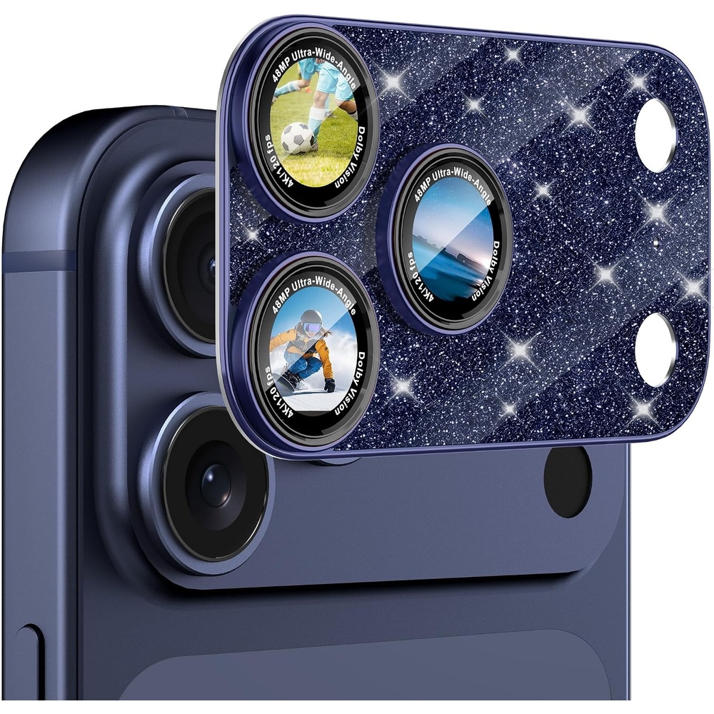 image:imageCACOE Metal Camera Lens Protector for iPhone 17 Pro MaxShining Blue