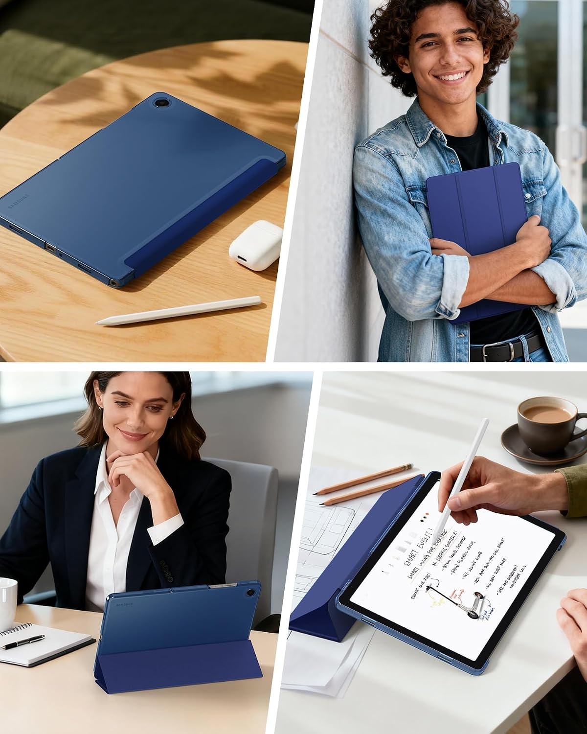 image:imageCACOE Case for Samsung Galaxy Tab A11 A9 Plus 11 with Screen ProtectorBlue
