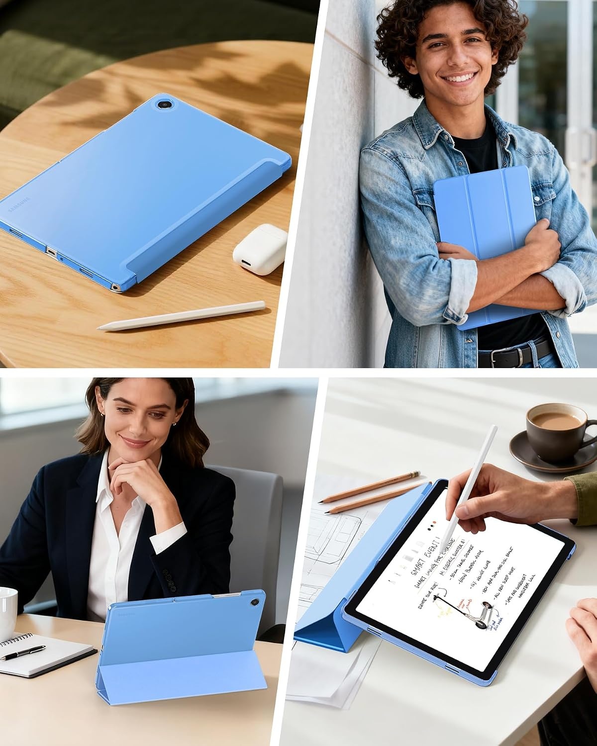 image:imageCACOE Case for Samsung Galaxy Tab A11 A9 Plus 11 with Screen ProtectorLight Blue