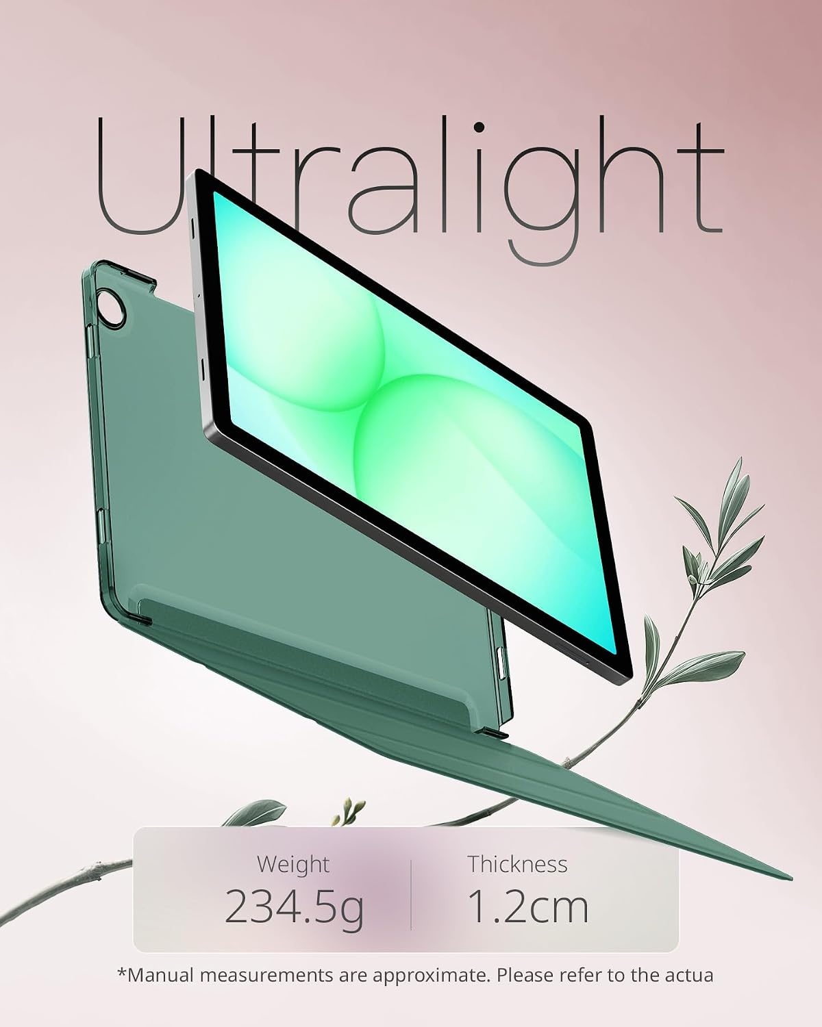 image:imageCACOE Case for Samsung Galaxy Tab A11 A9 Plus 11 with Screen ProtectorMidnight Green