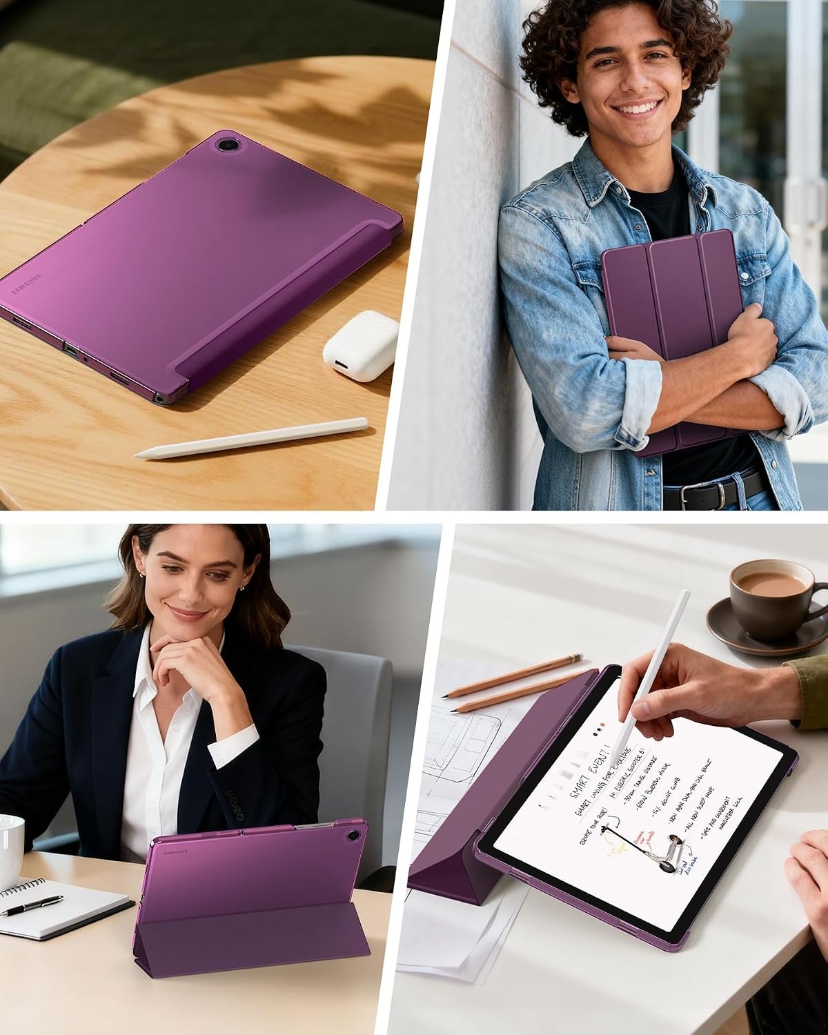 image:imageCACOE Case for Samsung Galaxy Tab A11 A9 Plus 11 with Screen ProtectorPurple