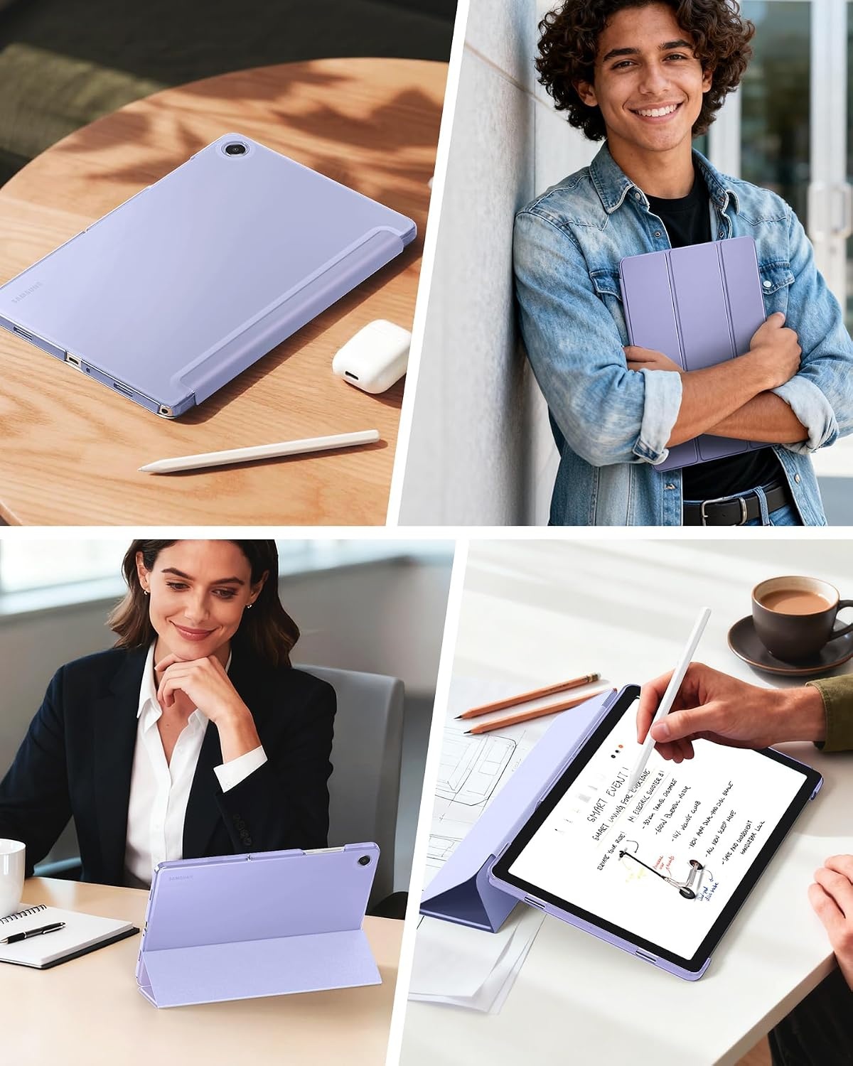 image:imageCACOE Case for Samsung Galaxy Tab A11 A9 Plus 11 with Screen ProtectorViolet