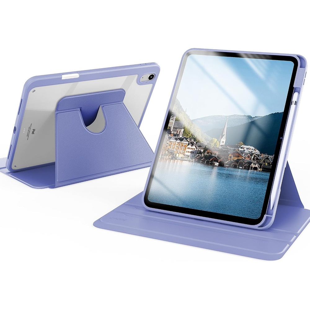 image:imageCACOE 360 Case for iPad A1610th Generation  Pencil HolderPeacock BlueWisteria Purple
