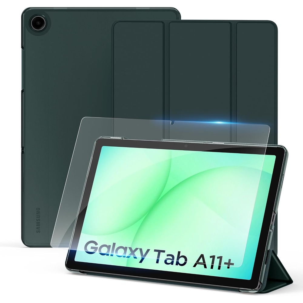 image:imageCACOE Case for Samsung Galaxy Tab A11 A9 Plus 11 with Screen ProtectorDark Green