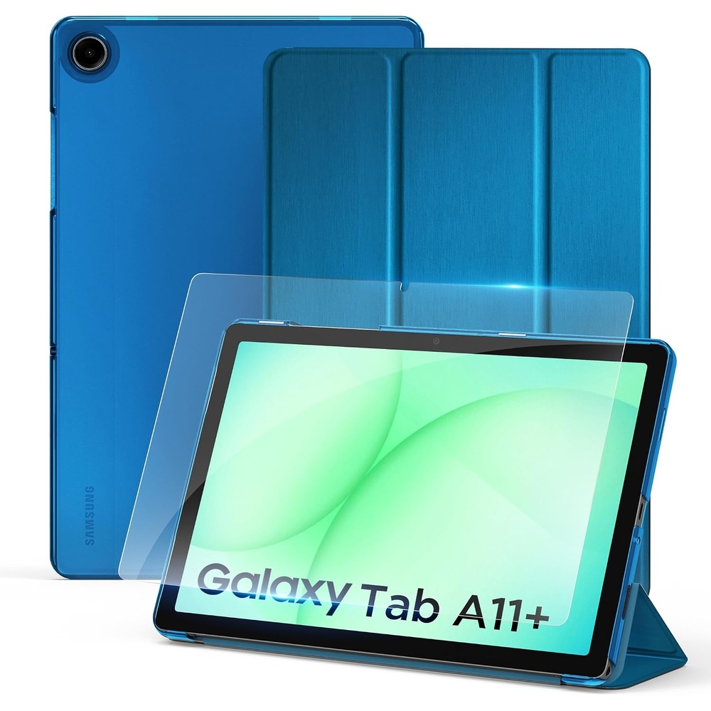 image:imageCACOE Case for Samsung Galaxy Tab A11 A9 Plus 11 with Screen ProtectorPeacock Blue