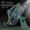 CACOE 360 Case for iPad A16/10th Generation + Pencil Holder,Peacock Blue(Dark Green)