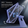 CACOE 360 Case for iPad A16/10th Generation + Pencil Holder,Peacock Blue(Wisteria Purple)