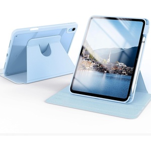 CACOE 360 Case for iPad A16/10th Generation + Pencil Holder,Peacock Blue(Light Blue)