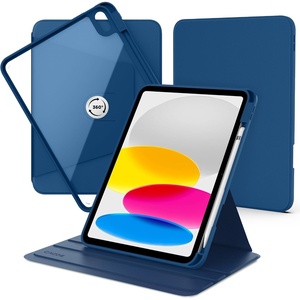 CACOE 360 Case for iPad A16/10th Generation + Pencil Holder,Peacock Blue(Mint Green)