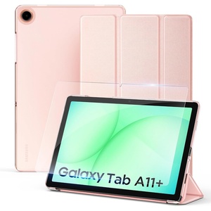CACOE Case for Samsung Galaxy Tab A11+/ A9+ Plus 11″ with Screen Protector(Rose Gold)